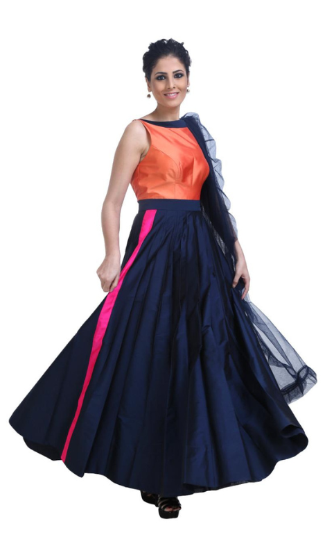 Mritsa Gota Patti Silk Lehenga Set - Red