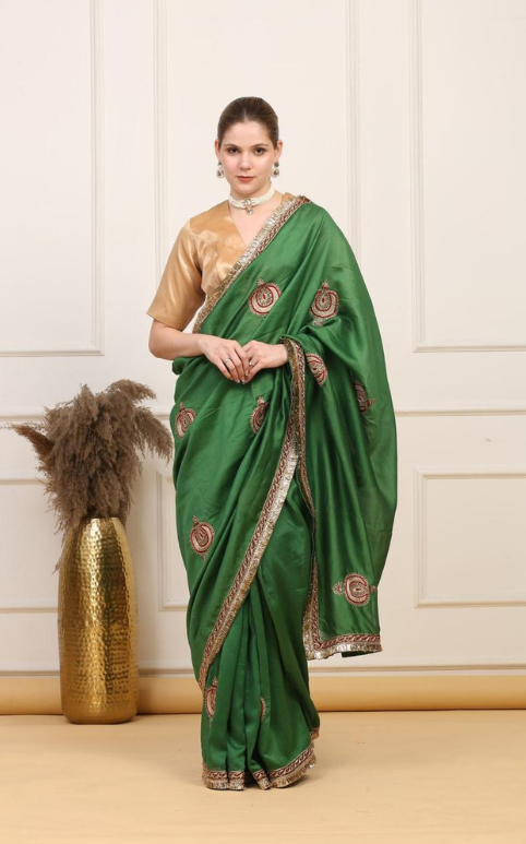 Mritsa Gota Patti Silk Lehenga Set - Red